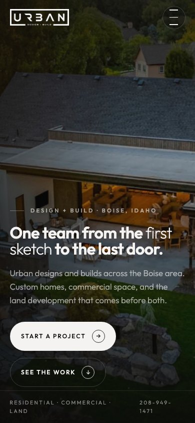 The new homepage on a phone